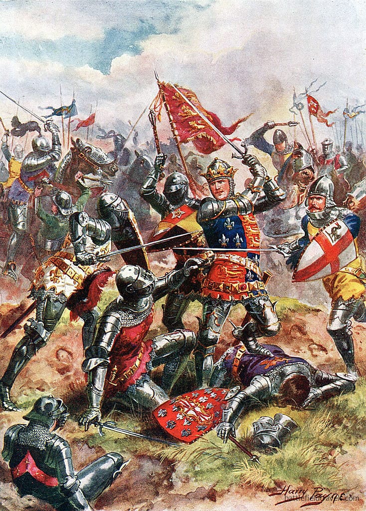 Henry V at Agincourt, Art by Harry Payne c. 1915