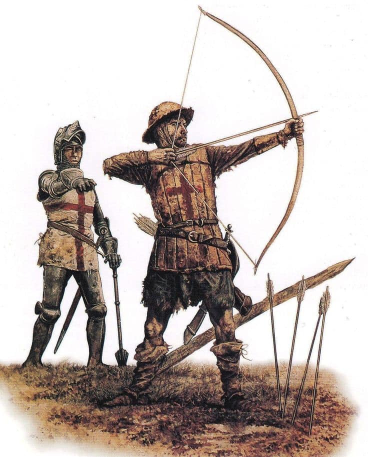 English longbowman and Man-at-Arms, Agincourt (Pinterest)