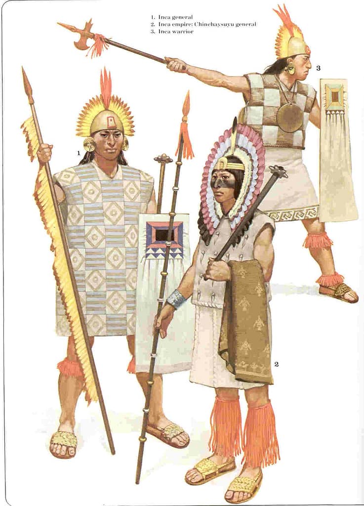 Inca warriors at the time of the Spanish conquest