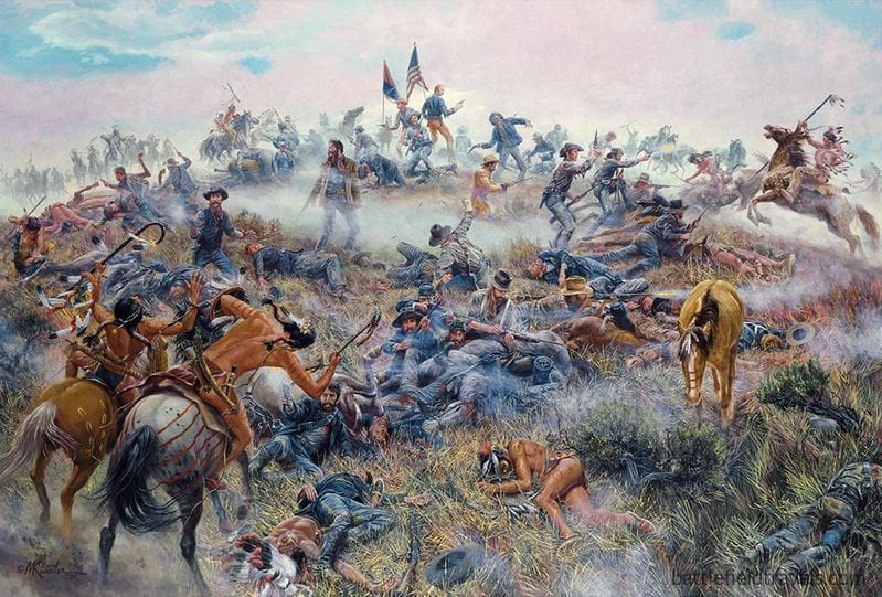 American Indian Wars - Custer's Last Stand on the Little Bighorn, 25 June 1876