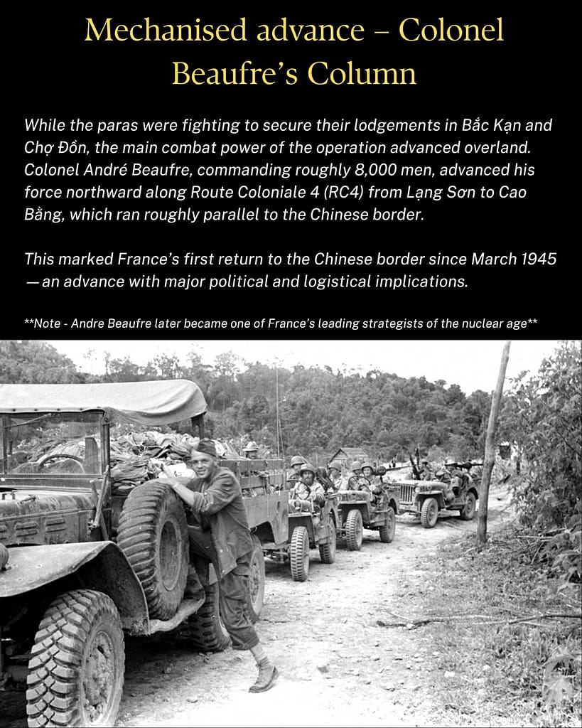 Operaton LEA, Colonel Beaufre's Mechanised Column