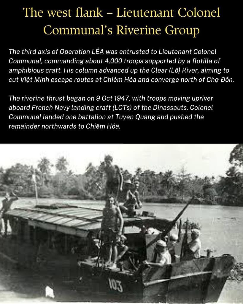 Operaton LEA, Colonel Communal's Riverine Column