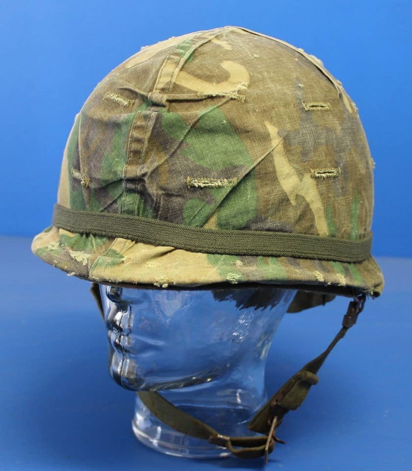 US Army M1 Helmet ERDL Camouflage cover, Vietnam