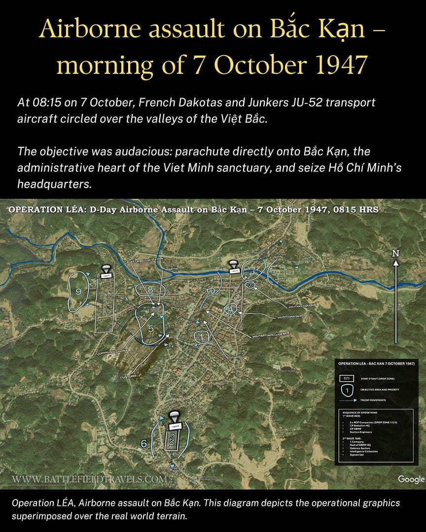 Operaton LEA, Airborne drop on Bac Kan