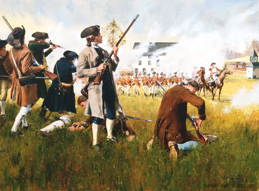 The American Revolution - Battle on Lexington Green by Don Troiani