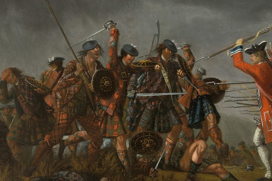 Highlanders at Culloden, Painting by David Morier