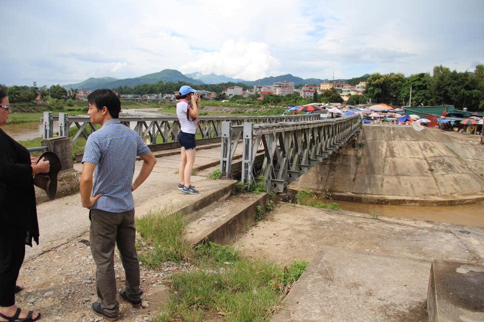 Bailey Bridge across the Nam Yum River. This was built by the French garrison in 1954 and is still in daily use. An iconic image of the Dien Bien Phu battle.