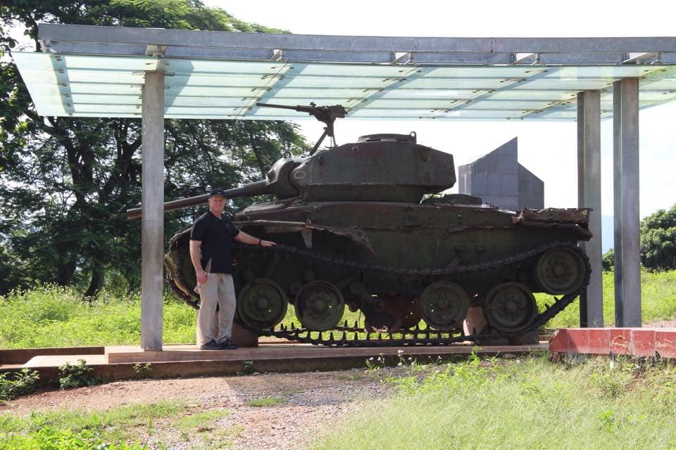 Battle for Dien Bien Phu, 13 March - 7 May 1954. Strongpoint Eliane 2. M24 Chaffee tank 'Bazeilles'