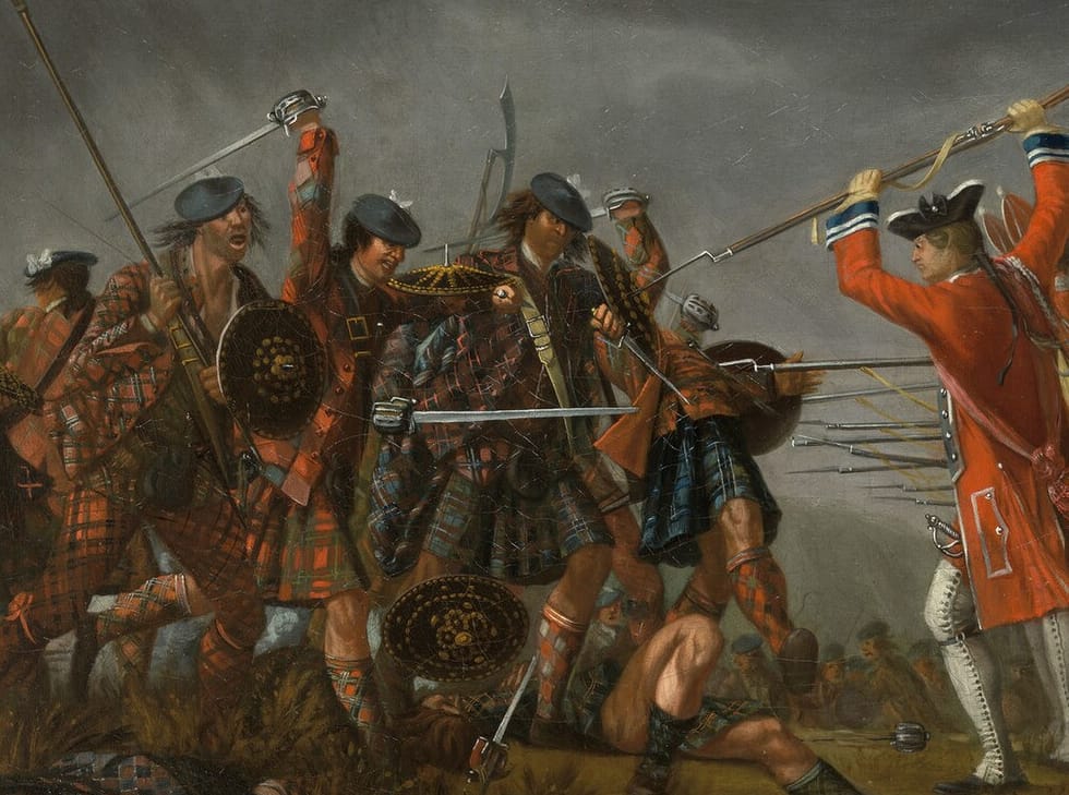 Highlanders at Culloden, Painting by David Morier