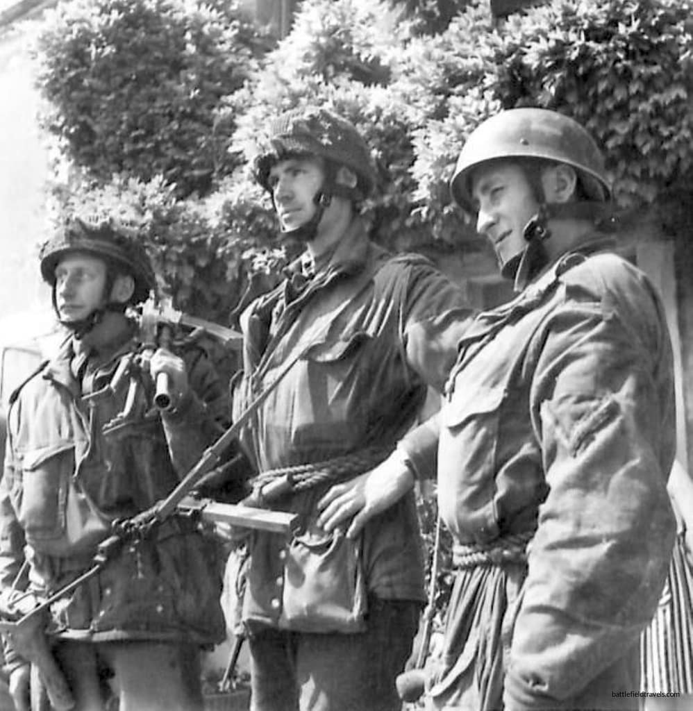 Pegasus Bridge - Captain Priday (centre), Company Second-in-Command