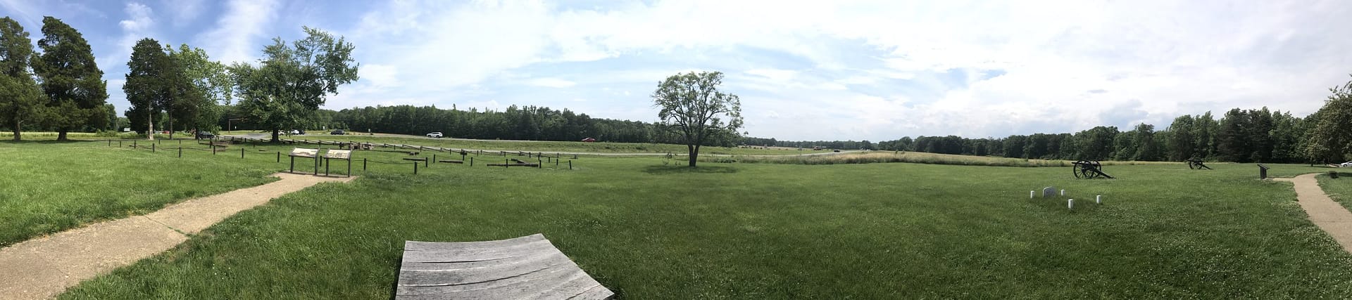 Looking northwest from the Chancellor family home.